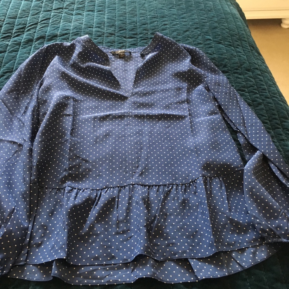 J crew silk peplum blouse
